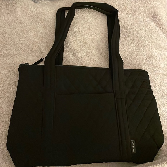 Vera Bradley Basics Little Tote in Microfiber Black NWT - Picture 4 of 9